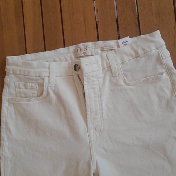Jen 7 by 7 for All Mankind White Cropped Skinny Jeans - Picture 2 of 9